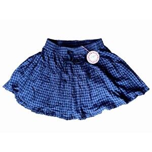 Women NWT‎ Umgee Plaid Flowy skirt, little fringe hemming. Size Med. New